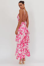 Eva | Robe midi avec volants