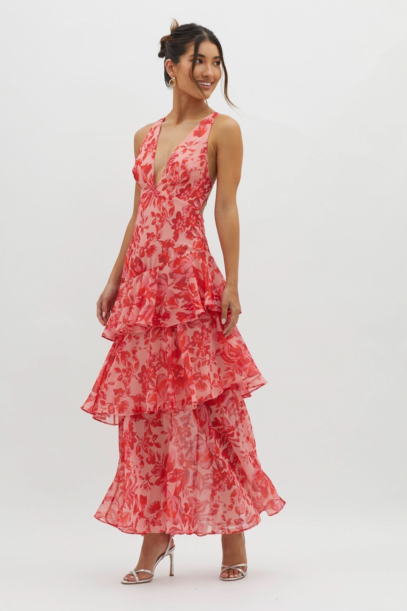 Eva | Robe midi avec volants