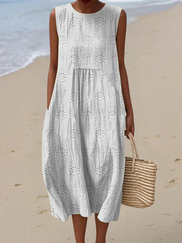 Rose | Robe Midi Brodée