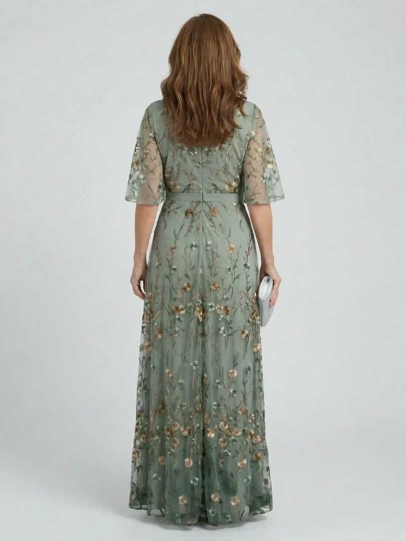 Selora | Robe Maxi à Fleurs avec Col Halter
