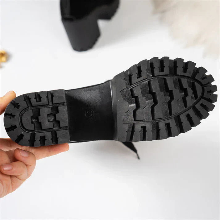 Tania - Bottines avec dentelle et talon épais