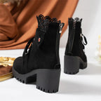 Tania - Bottines avec dentelle et talon épais