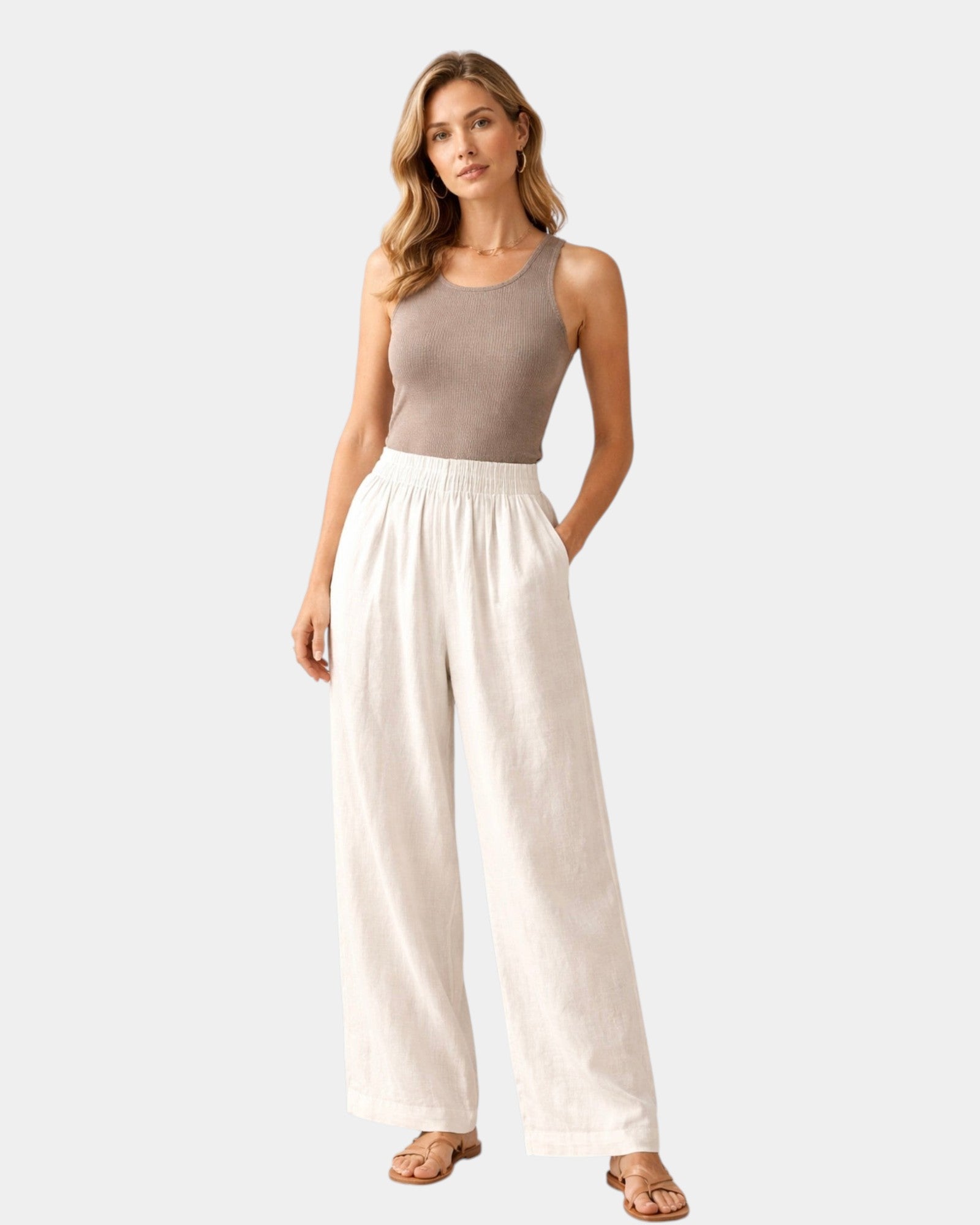 Alix | Pantalon en coton et lin