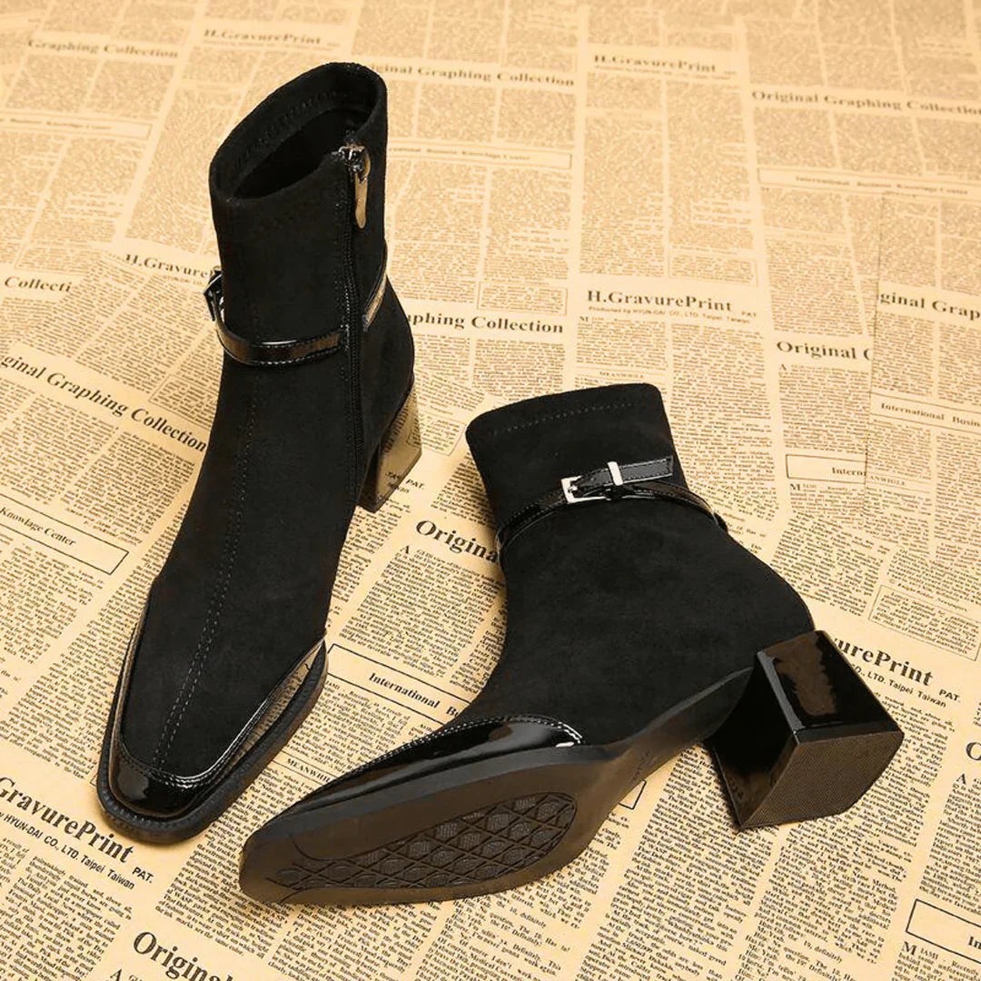 Avenor - Bottines en effet daim avec boucle