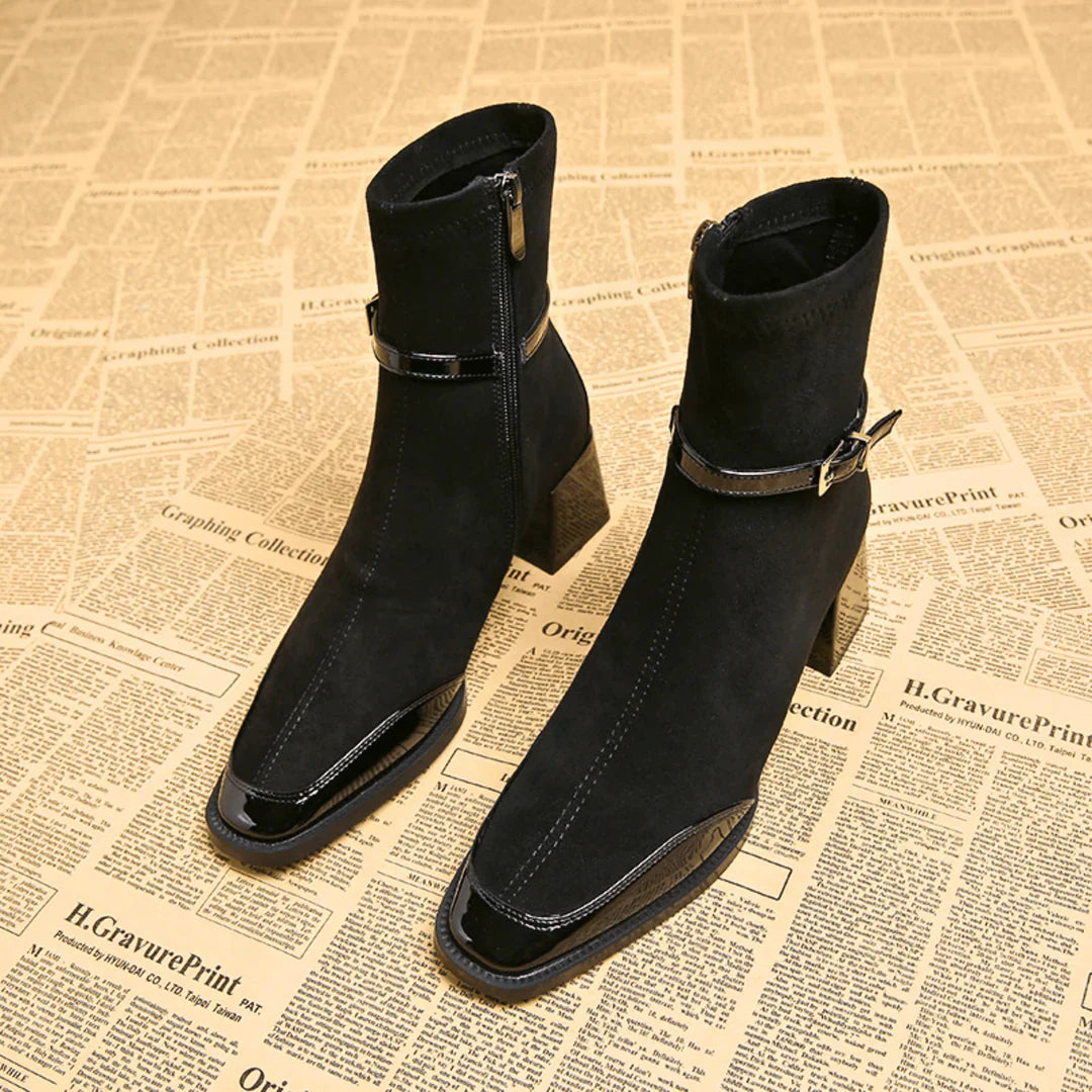 Avenor - Bottines en effet daim avec boucle