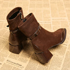 Avenor - Bottines en effet daim avec boucle