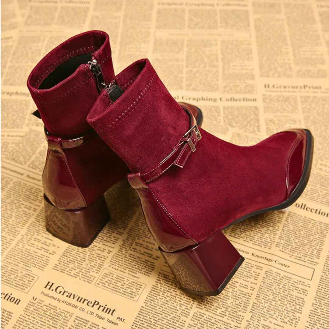 Avenor - Bottines en effet daim avec boucle