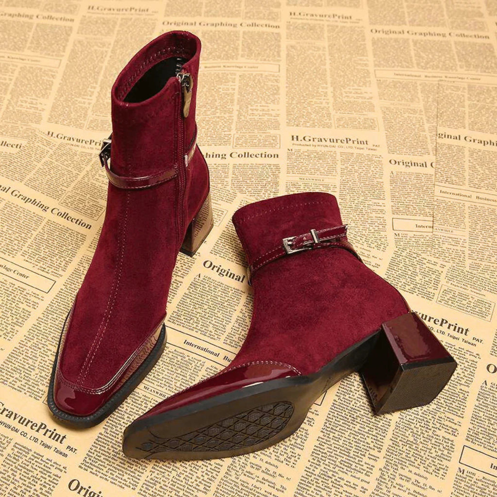 Avenor - Bottines en effet daim avec boucle